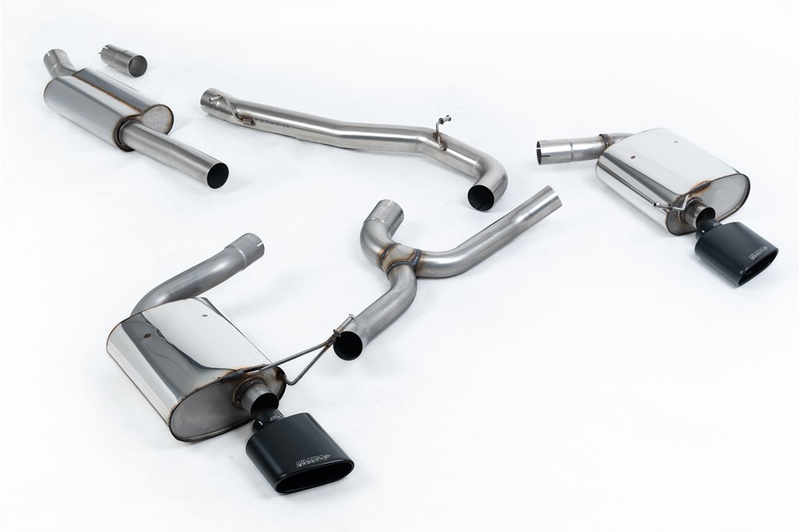 Seat Leon ST Cupra 300 (Non GPF Models) – Non-Resonated (Louder) Cat-Back Exhaust System with Cerakote Black Oval Tips