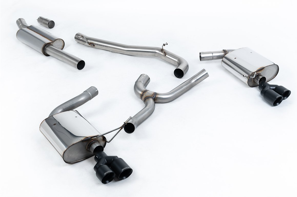 Seat Leon ST Cupra 300 (Non GPF Models) – Non-Resonated (Louder) Cat-Back Exhaust System with Black Quad GT Round Tips