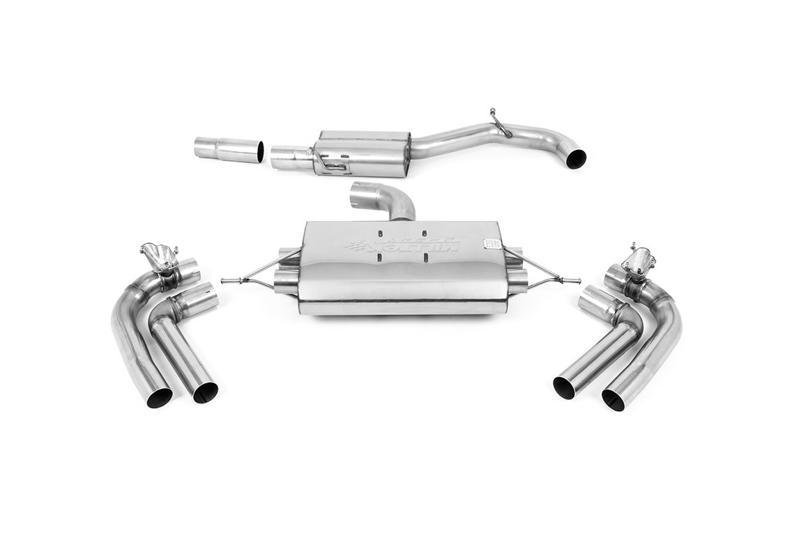 Cupra Formentor 2.0TFSI 4Drive 310PS (MQB EVO EA888.4 vehículos con OPF/GPF) – escape desde OPF/GPF resonado (sonido más discreto) con salidas GT-100 pulidas