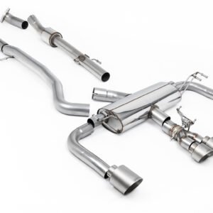 Toyota GR Corolla 1.6 Turbo – 3′ Non Resonated Primary Cat Back (Louder) with Brushed Titanium GT Tips