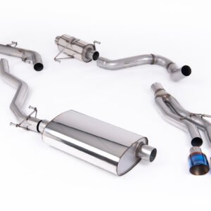 Toyota Tacoma 2.4L Turbo Hybrid – Resonated Catback with 2 x GT-100 Burnt/Blue Titanium Tips