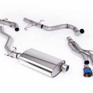 Toyota Tacoma 2.4L Turbo Hybrid – Non-Resonated (Louder) Catback with 2 x GT-100 Burnt/Blue Titanium Tips