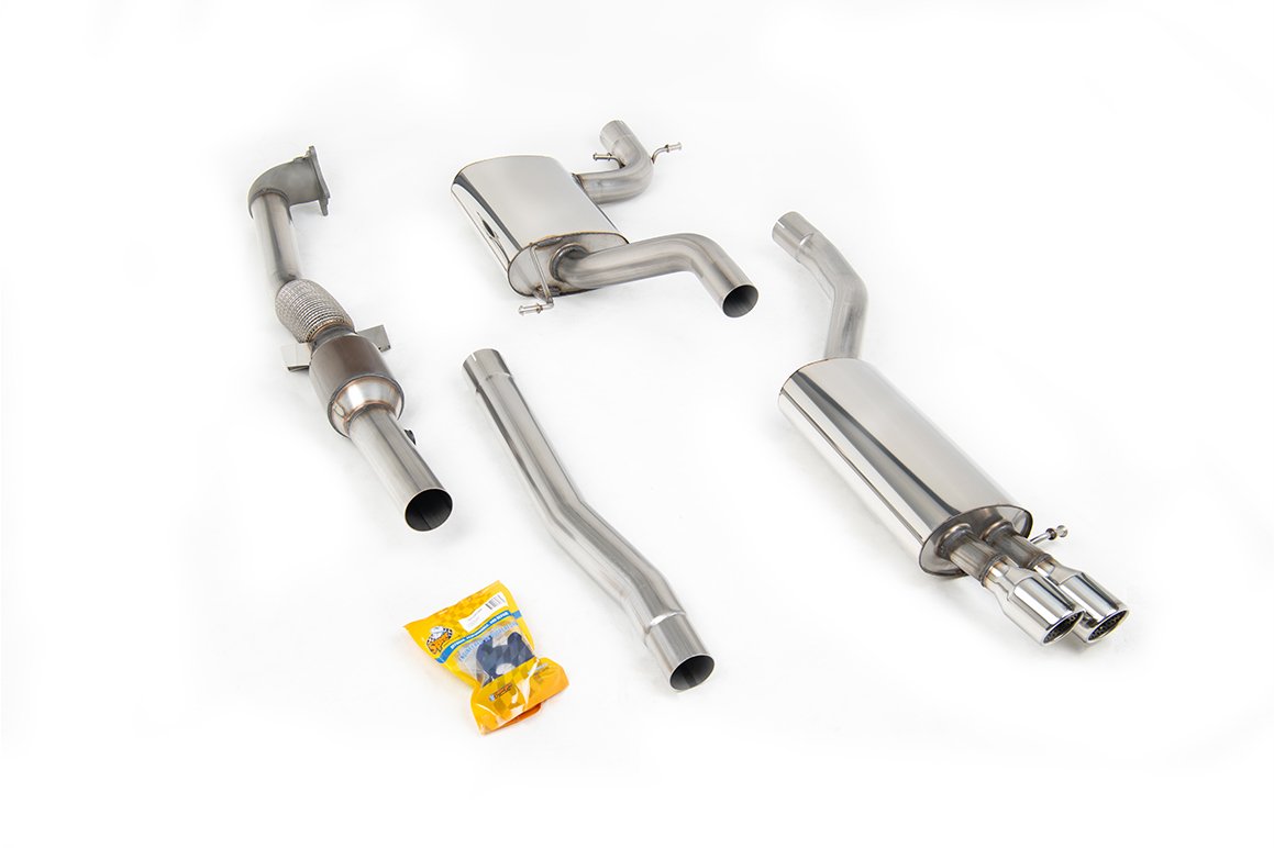 Resonated (Quieter) Turbo-Back Exhaust System with Hi-Flow Sports Catalyst & Twin JET Trims