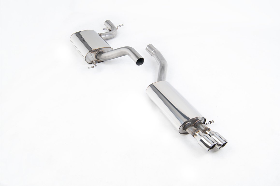 VW Jetta MK5 GLI 2.0T FSI – Resonated (Quieter) Cat-Back Exhaust System with Twin JET Trims