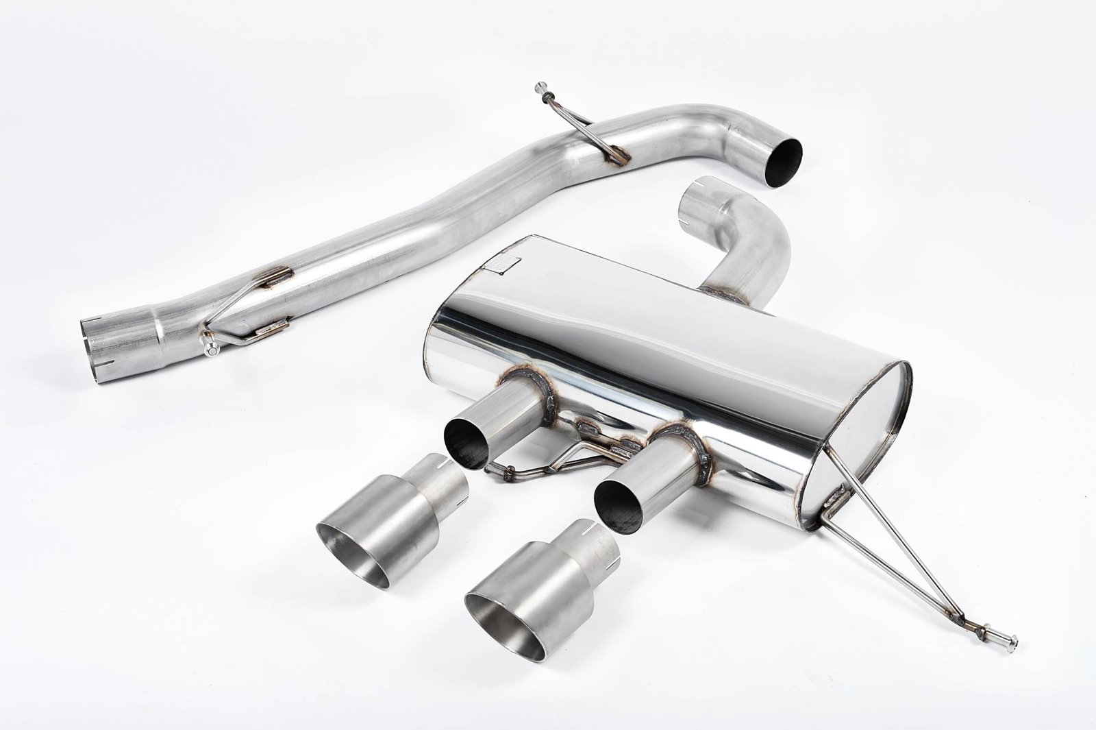 VW Golf R Mk6 – Non-Resonated (Louder) Cat-Back Race Exhaust System with Titanium Tips