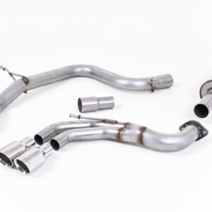 VW Golf GTI Mk7 – Resonated (Quieter) Cat-Back Exhaust System with Polished Tips