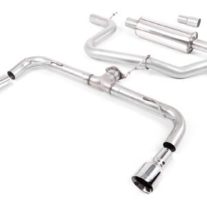 VW Golf GTD Mk7 – Resonated (Quieter) Cat-Back Exhaust System with Dual GT100 Tips (GTI Style)
