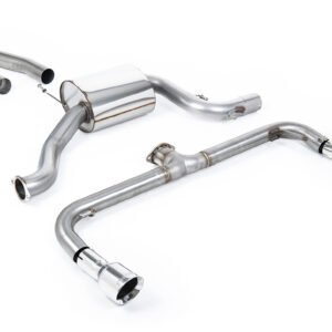 VW Scirocco GT 2.0 TSI 200ps – Non-Resonated (Louder) Cat-Back Exhaust System with Polished GT100 Tips (For Scirocco R Valance)