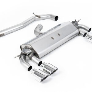 VW Golf R MK7 2.0 TSI (76.2mm sistemas) – no resonado (más sonido) sistema de escape cat-back con colas ovaladas pulidas