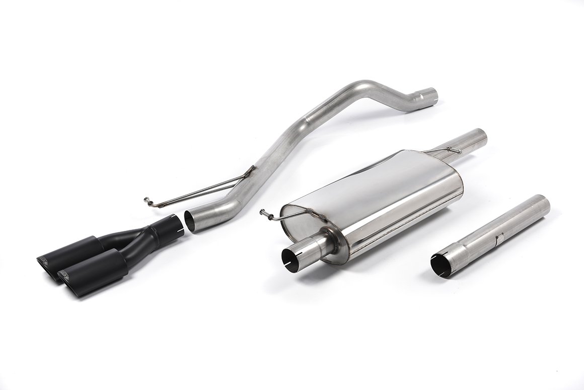 VW T5/T6 LWB – resonado (sonido más discreto) DPF-Back sistema de escape dobles negras ovaladas salidas