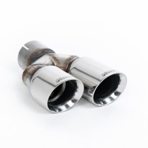 VW Jetta MK6 GLI 2.0T TSI – Escape cat-back resonado (sonido más discreto) con salidas dobles pulidas