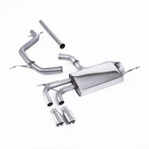 VW Golf Mk5 2.0 TDI 140PS – Non-Resonated (Louder) Cat-Back Exhaust System with Polished Tips (For GTI Valance)