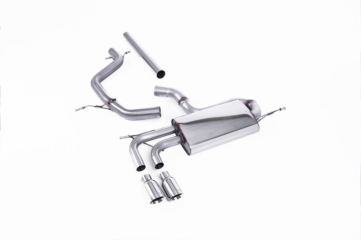 VW Golf Mk5 2.0 TDI 140PS – Non-Resonated (Louder) Cat-Back Exhaust System with Polished Tips (For GTI Valance)