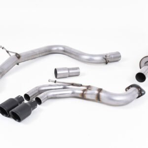 VW Golf GTI Mk7 – Resonated (Quieter) Cat-Back Exhaust System with Cerakote Black Tips