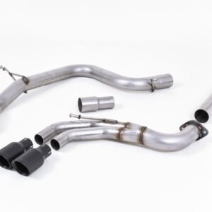 VW Golf GTD Mk7 – Non-Resonated (Louder) Cat-Back Exhaust System with Cerakote Black Tips