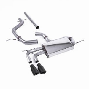 VW Golf Mk5 2.0 TDI 140PS – Non-Resonated (Louder) Cat-Back Exhaust System with Cerakote Black Tips (For GTI Valance)