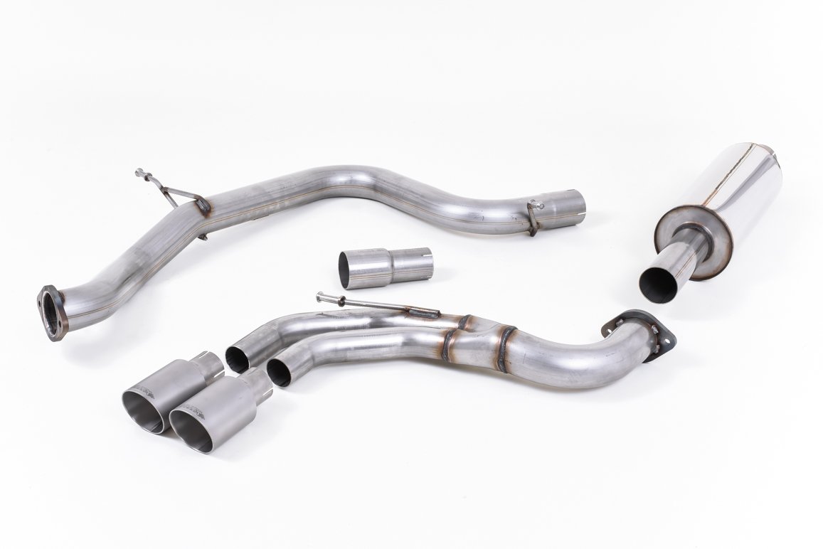 VW Golf GTI Mk7 – Resonated (Quieter) Cat-Back Exhaust System with Titanium Tips