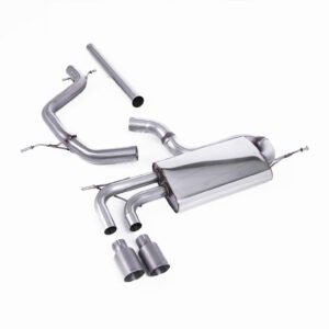 VW Golf Mk5 2.0 TDI 140PS – Non-Resonated (Louder) Cat-Back Exhaust System with Titanium Tips (For GTI Valance)