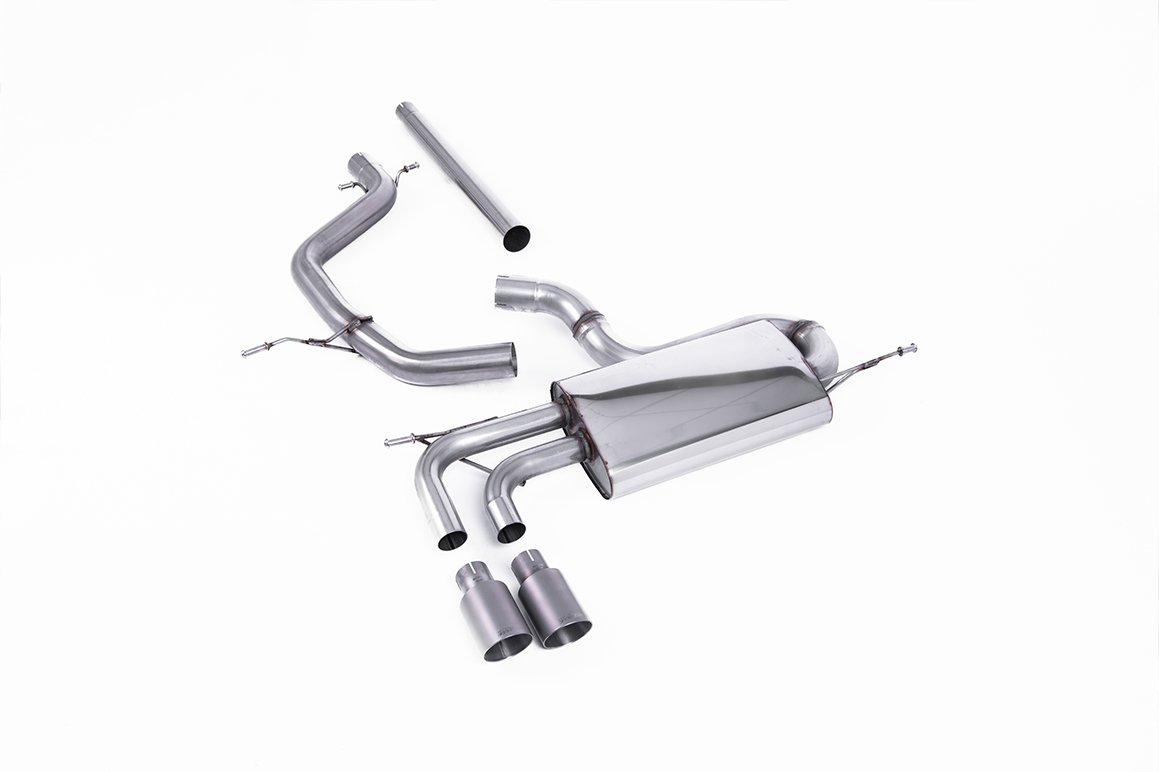 VW Golf Mk5 2.0 TDI 140PS – Non-Resonated (Louder) Cat-Back Exhaust System with Titanium Tips (For GTI Valance)