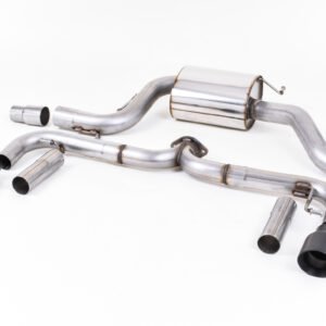 VW Beetle 2.0 TSI (A5 Chassis) – no resonado (más sonido) sistema de escape cat-back con colas negras Cerakote