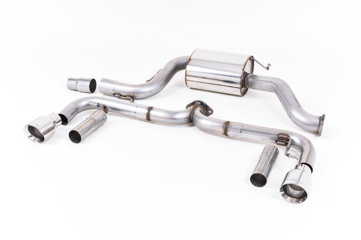 VW Beetle 2.0 TSI (A5 Chassis) – no resonado (más sonido) sistema de escape cat-back con colas pulidas