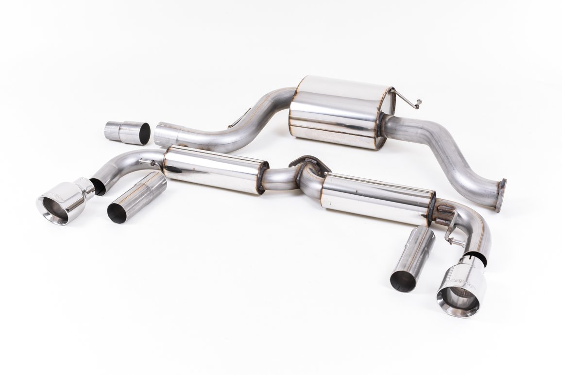 VW Beetle 2.0 TSI (A5 Chassis) – resonado (más discreto) sistema de escape cat-back con colas pulidas