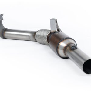 VW Golf Mk5 y Mk6 2.0 – Downpipe de acero inoxidable con cuerpo de fundición con catalizador de competición (para Milltek 3″ cat-back)