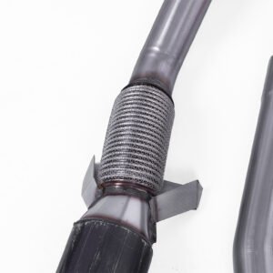VW Golf Mk5 y Mk6 2.0 – Downpipe de acero inoxidable con cuerpo de fundición con catalizador de competición (para el escape original cat-back) (Golf GTI)