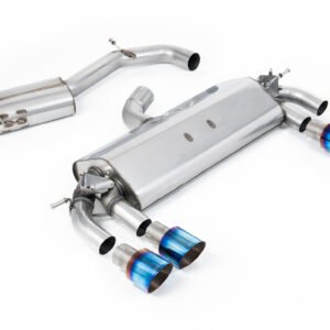 VW Golf R MK7 2.0 TSI (76.2mm sistemas) – resonado (más discreto) sistema de escape cat-back con titanio quemado GT-100 redondas colas