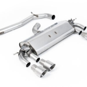 VW Golf R MK7 2.0 TSI (76.2mm sistemas) – no resonado (más sonido) sistema de escape cat-back con Titanium GT-100 redondas colas