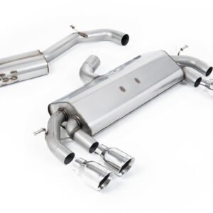 VW Golf R MK7 2.0 TSI (76.2mm sistemas) – resonado RACE (más discreto) sistema de escape cat-back con pulidas GT-100 redondas colas