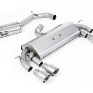 VW Golf R MK7 2.0 TSI (76.2mm sistemas) – resonado RACE (más discreto) sistema de escape cat-back con Titanium GT-100 redondas colas