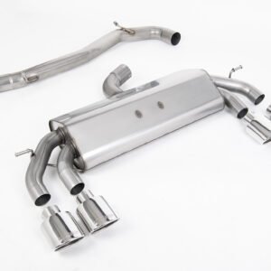 VW Golf R MK7.5 2.0 TSI 310ps (Non GPF Models & 76mm systems) – Non-Valved & Non-Resonated (Louder) Cat-Back Race Exhaust System with Polished Oval Tips