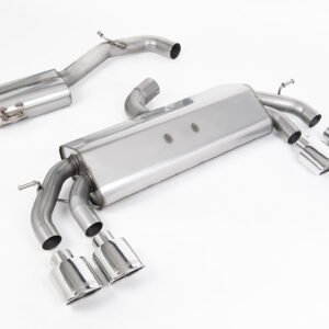 VW Golf R MK7.5 2.0 TSI 310ps (Non GPF Models & 76mm systems) – Non-Valved & Resonated (Quieter) Cat-Back Race Exhaust System with Polished Oval Tips