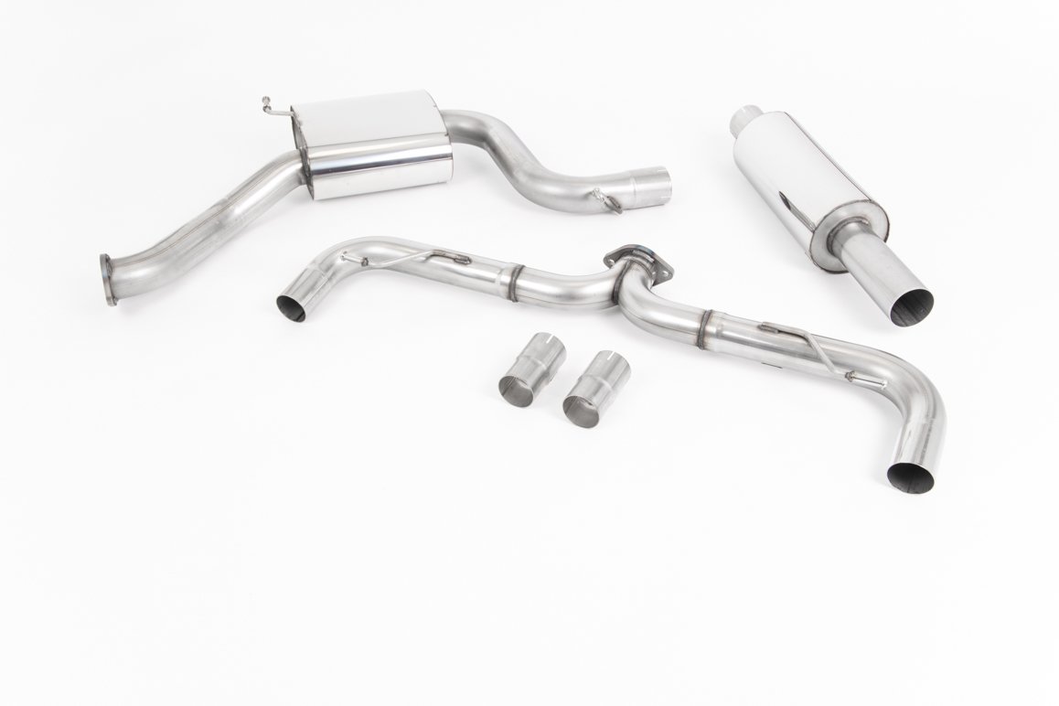 VW Golf MK7.5 GTI (incluye Performance Pack) – Road+ sistema de escape cat-back con colas GT-100 de titanio