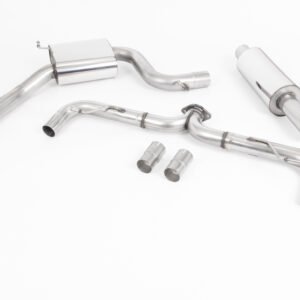 VW Golf MK7.5 GTI (incluye Performance Pack) – Road+ sistema de escape cat-back con colas GT-100 pulidas
