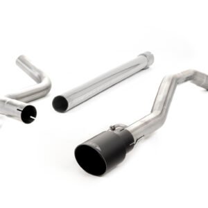 VW Up GTI 115ps & 1.0TSI 90ps – Non-Resonated (Louder) Cat-Back Exhaust System with GT-90 Cerakote Black Trim