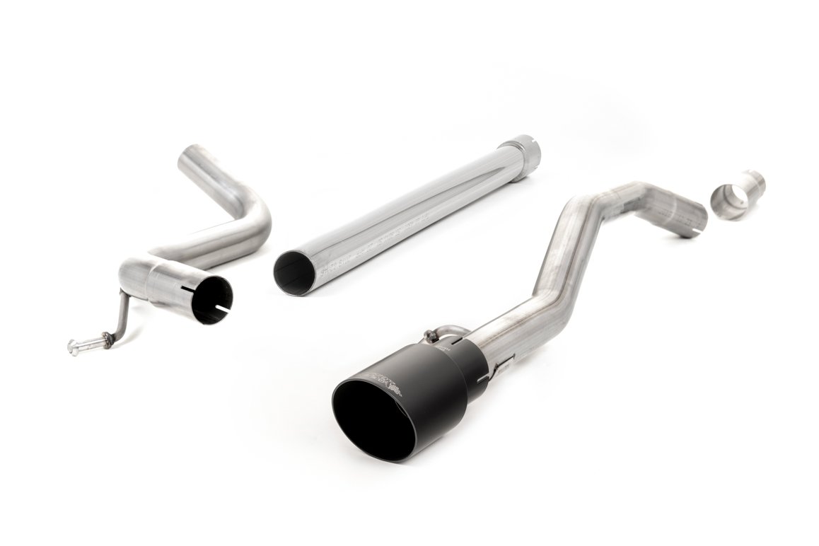 VW Up GTI 115ps & 1.0TSI 90ps – Non-Resonated (Louder) Cat-Back Exhaust System with GT-90 Cerakote Black Trim