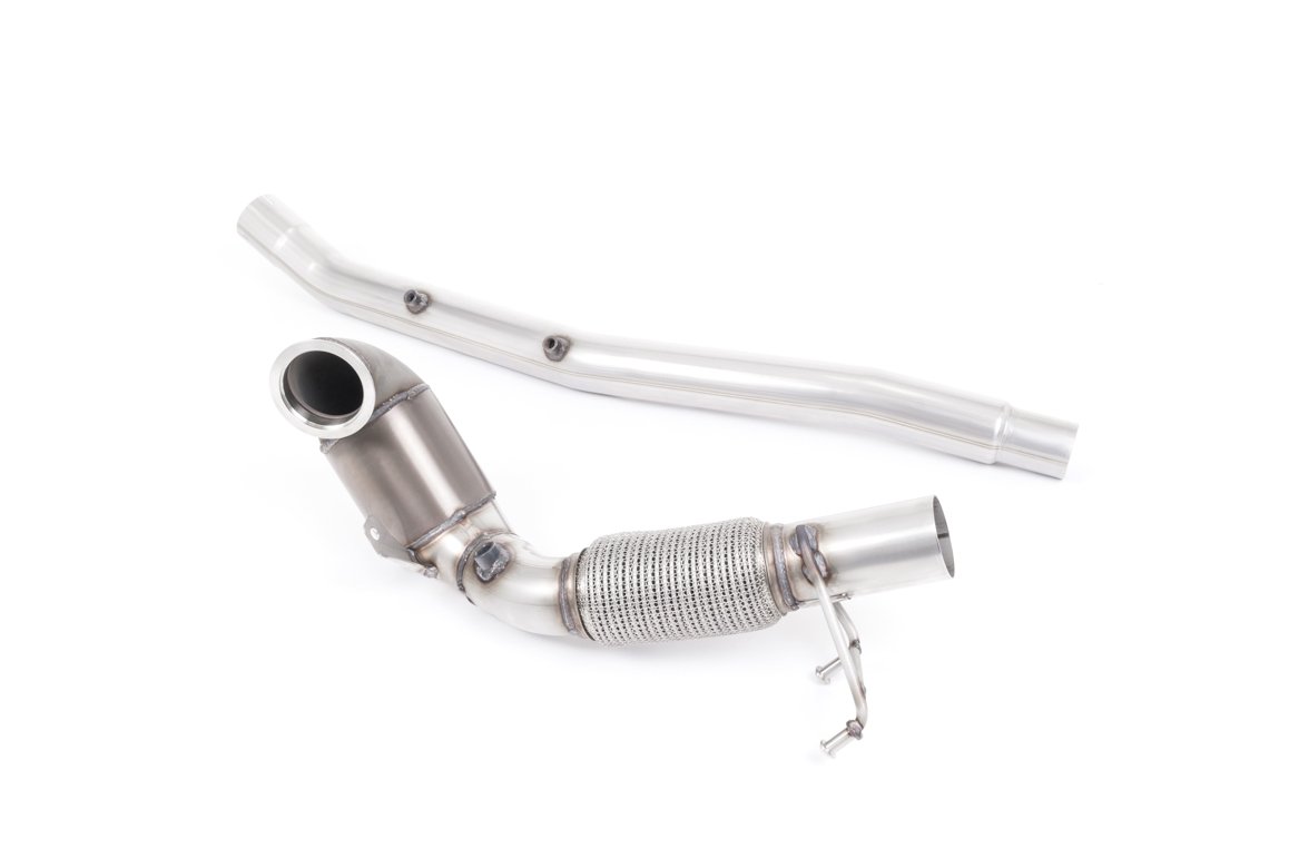 Downpipe de gran diámetro con HJS de alto flujo catalizador deportivo – para el escape original cat-back (Audi/Seat/VW)