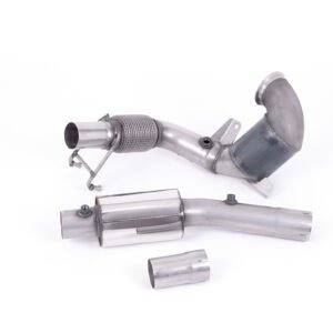 VW Polo GTI 2.0 TSI (AW – 5 Door/Pre Facelift/GPF Models) – Resonated (Quieter) Downpipe with Hi-Flow Sports Cat – For Milltek Cat-Back