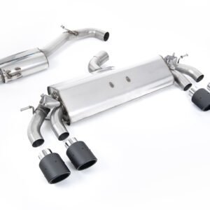 VW Golf R MK7.5 2.0 TSI 310ps (Non GPF Models & 76mm systems) – Resonated (Quieter) Cat-Back Exhaust System with Carbon JET-100 Round Tips