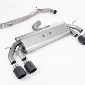 VW Golf R MK7.5 2.0 TSI 310ps (Non GPF Models & 76mm systems) – Non-Valved & Non-Resonated (Louder) Cat-Back Race Exhaust System with Carbon Jet-100 Round Tips
