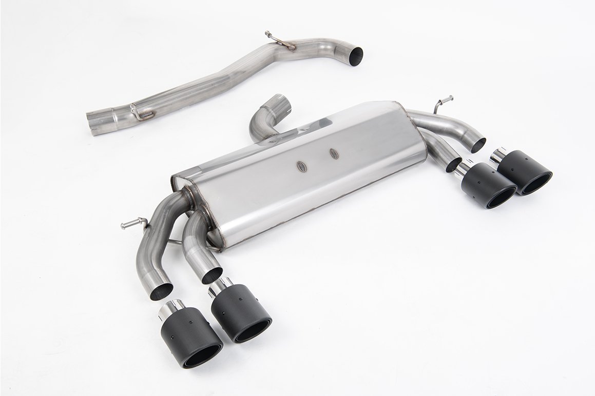 VW Golf R MK7.5 2.0 TSI 310ps (Non GPF Models & 76mm systems) – Non-Valved & Non-Resonated (Louder) Cat-Back Race Exhaust System with Carbon Jet-100 Round Tips