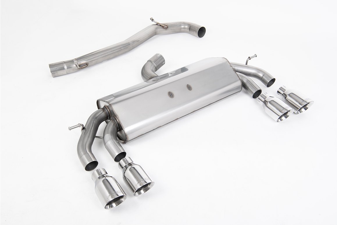 VW Golf R MK7.5 2.0 TSI 310ps (Non GPF Models & 76mm systems) – Non-Valved & Non-Resonated (Louder) Cat-Back Race Exhaust System with Polished GT-100 Round Tips