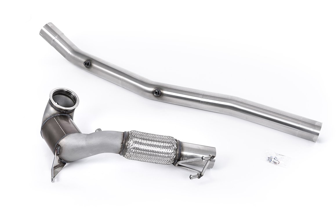 Downpipe de gran diámetro y catalizador deportivo de alto flujo – NO CEL – compatible con Milltek cat-back (Golf Mk8 R/Audi S3 8Y)