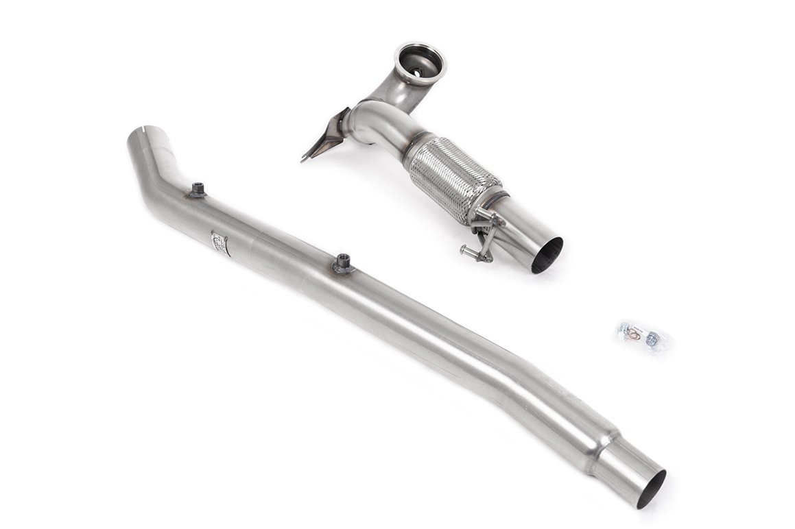 Downpipe de gran diámetro y supresor de catalizador – compatible con el escape original sistema (Golf Mk8 R/Audi S3 8Y)