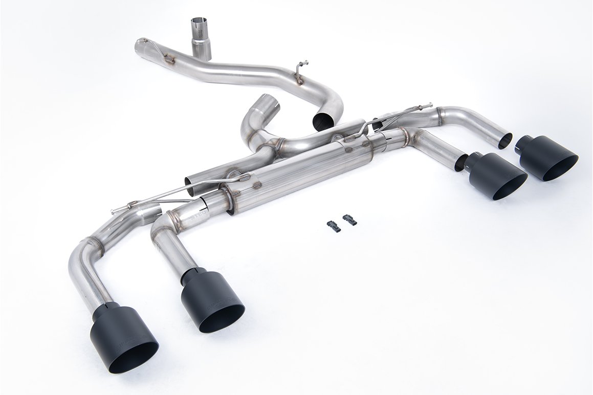 VW Golf R MK8/MK8.5 – 80mm sistemas sin válvulas con colas Cerakote (sistema Race – sonido máximo)