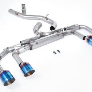 VW Golf R MK8/MK8.5 – 80mm Systems Non Valved with Burnt Titanium Tips (Race System – Loudest)
