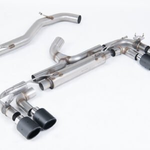 VW Golf R MK7 – 80mm Race cat-back con colas GT-100 de carbono (no resonado – sonido máximo)