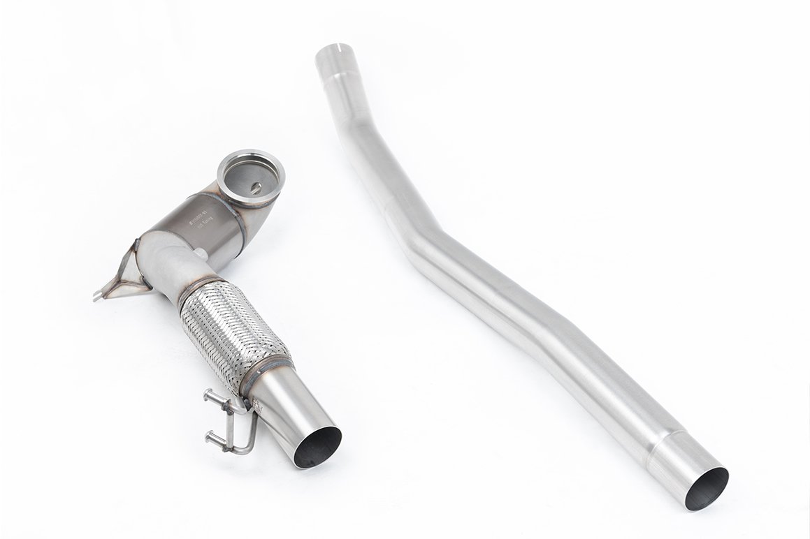 VW Arteon 2.0 TSI (USA sin válvulas/colas orientadas hacia abajo) – Downpipe de gran diámetro y catalizador deportivo de alto flujo (para Milltek cat-back)